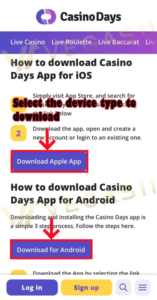 Casino Days Mobile app Download