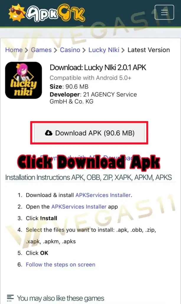 LuckyNiKi Mobile app Download app