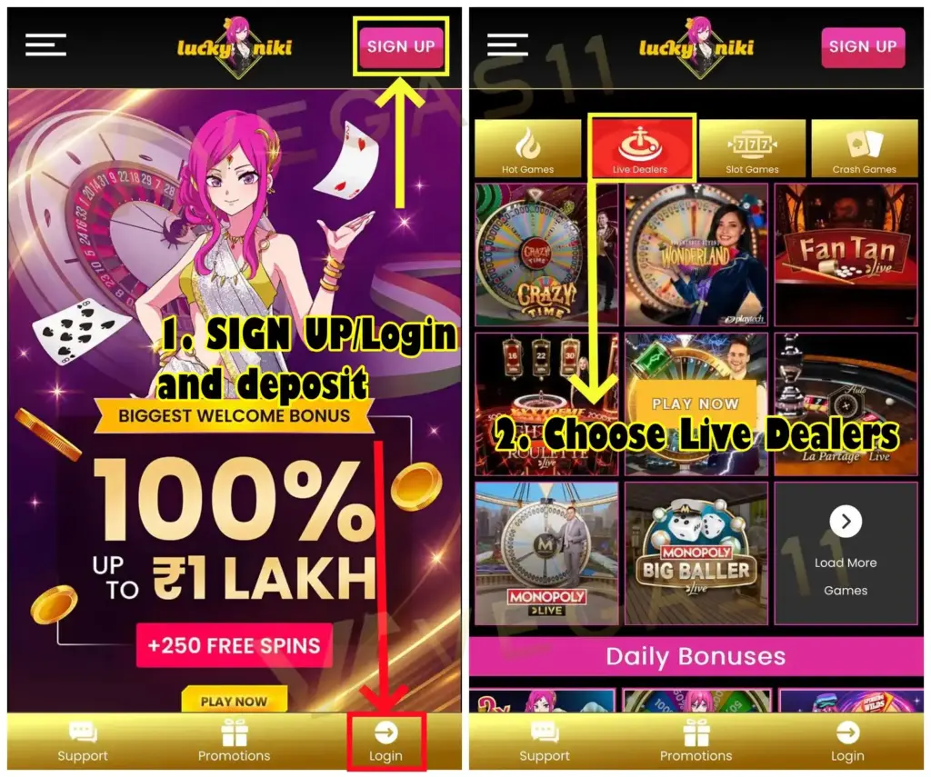 Play Roulette on Luckyniki mobile