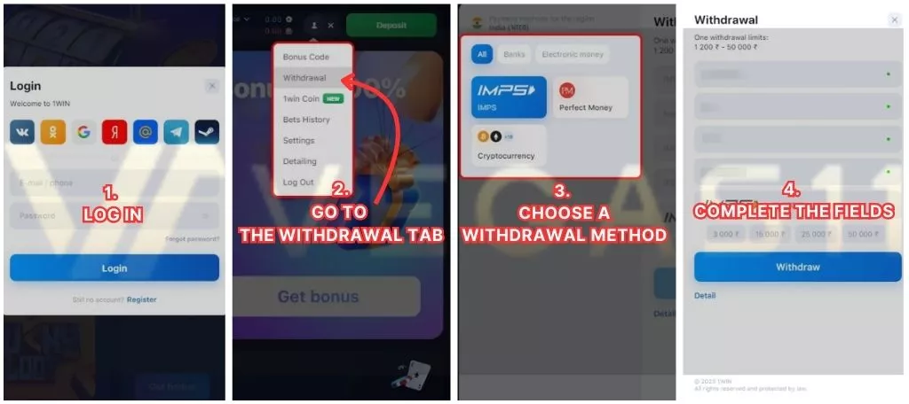 Withdrawal Steps