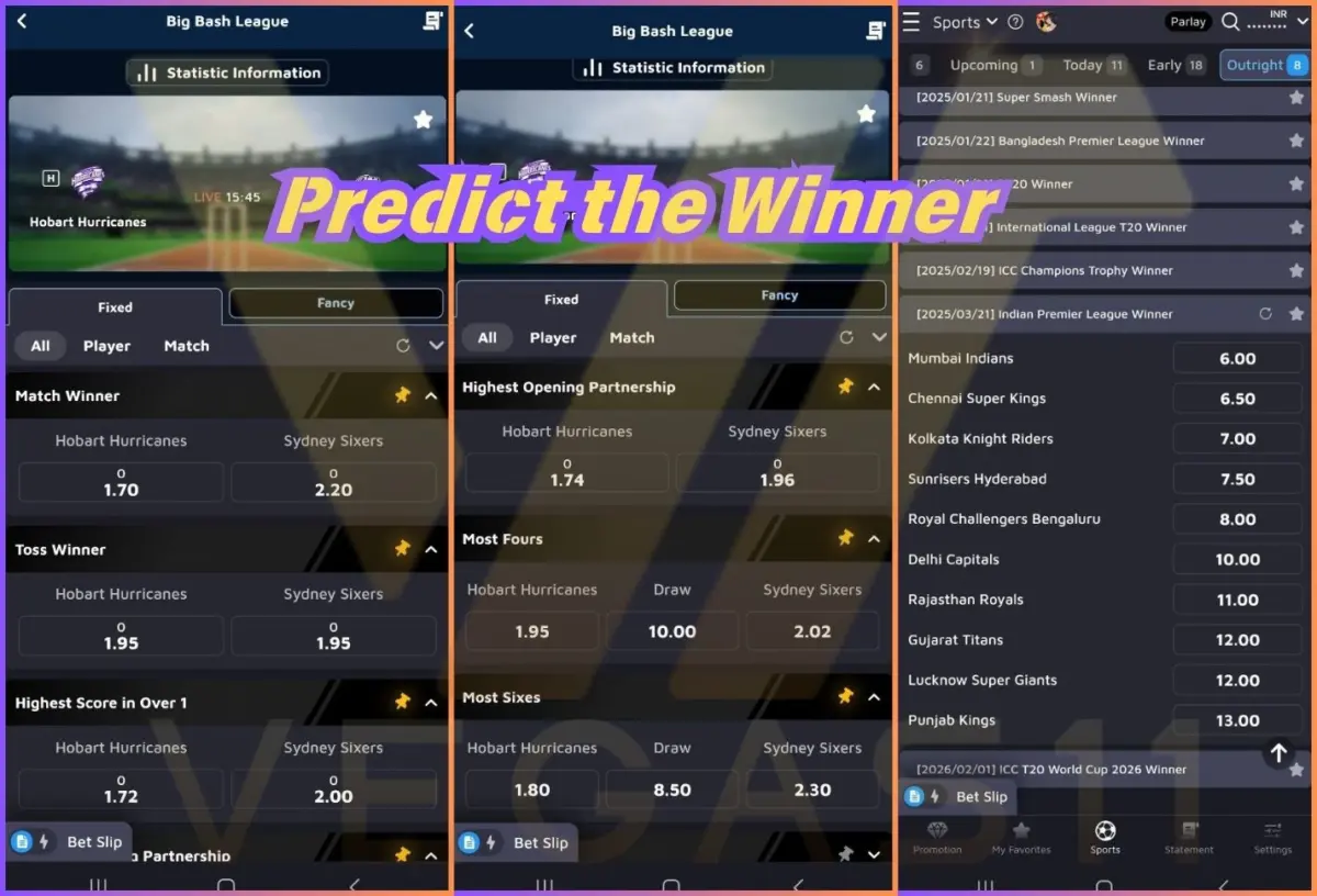 Betting Types - Predict the Winner