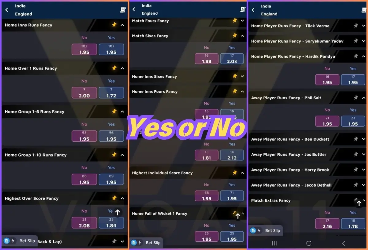 Betting Types - Yes or No