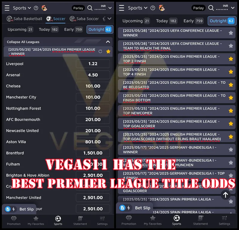 screens screenshot of a sports betting app