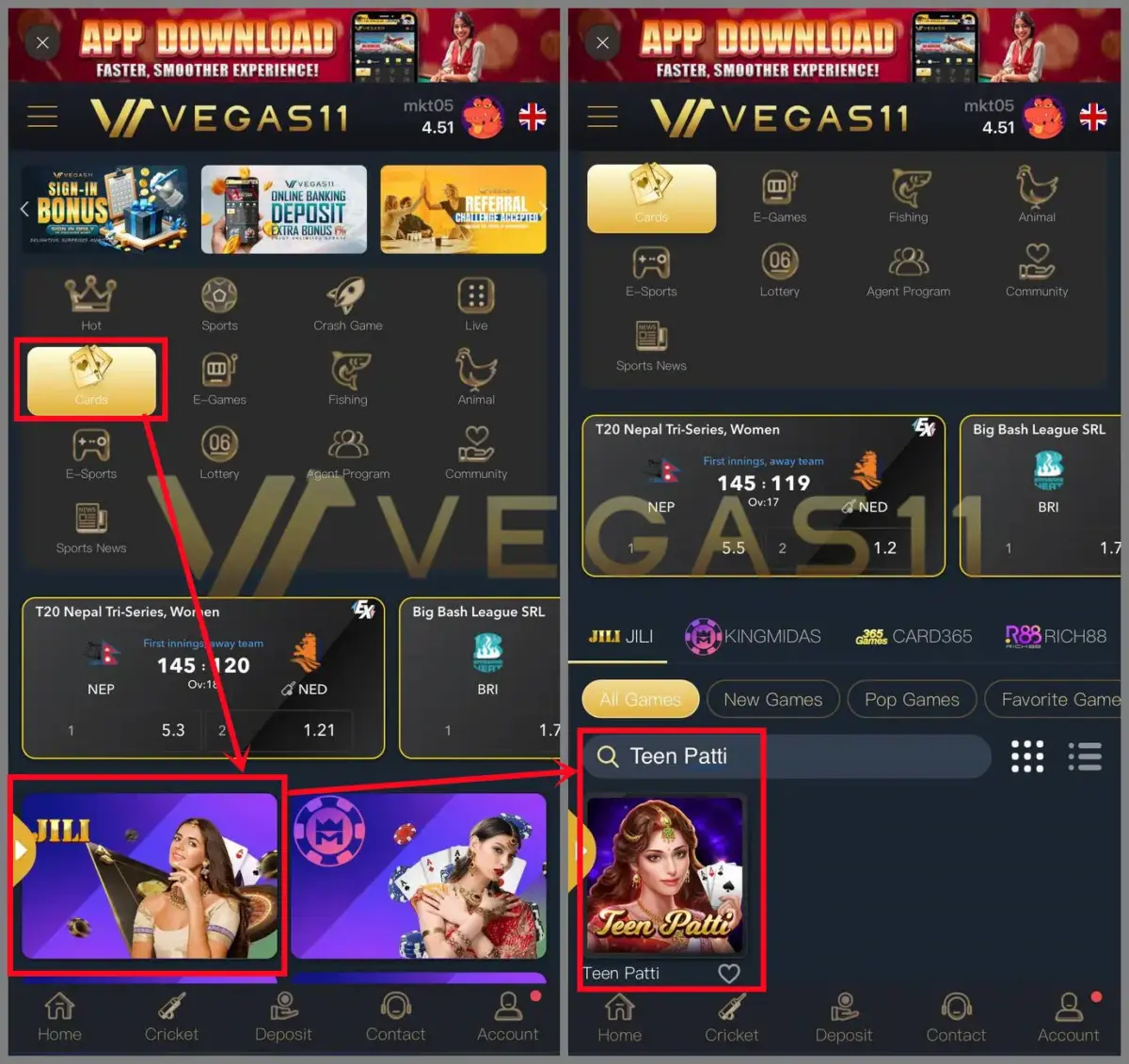 Vegas11 Teen Patti